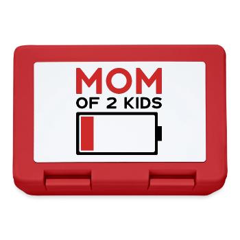 MOM OF 2 KIDS - Brotdose - Rot - Vorne