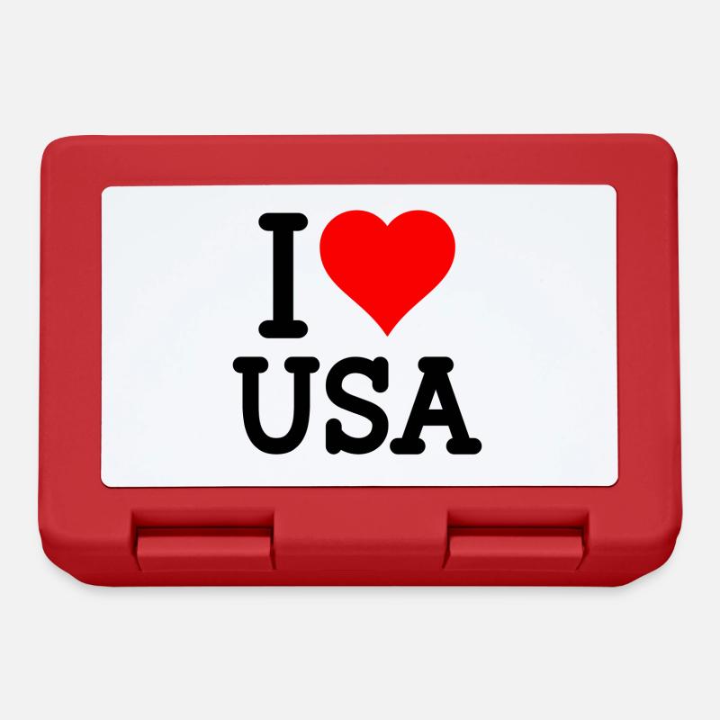 i love usa - Boîte à goûter - rouge