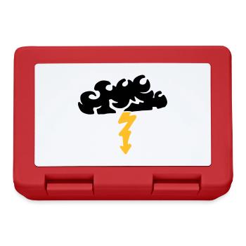 La foudre d'un nuage / orage et la foudre - Boîte à goûter - rouge - Devant