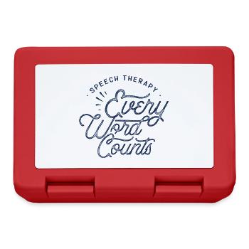 Speech therapy Every word counts Speech therapist Speech therapist - Lunchbox - red - Front