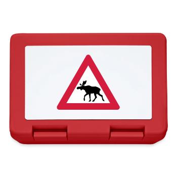 Warnung Moose Anmelden - Brotdose - Rot - Vorne