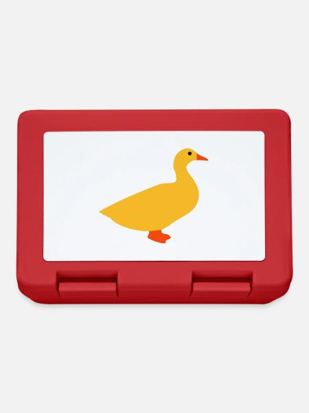 ★ design colors changeable ★ domestic duck - Lunchbox - red