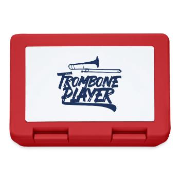 Trombone player musician trombonist - Lunchbox - red - Front