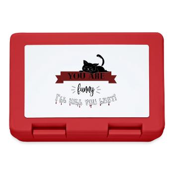 Design et cadeau pour les amoureux des chats et des animaux - Boîte à goûter - rouge - Devant