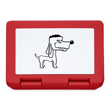 Chien Se Tient Méchant Méchant Dents Dangereuses Monstre Fun - Boîte à goûter - rouge - Devant