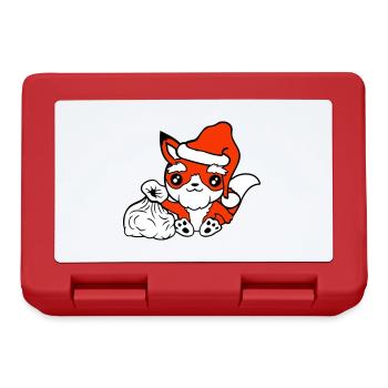 Fuchs Rotfuchs Weihnachtsmann Weihnachten Geschenk - Brotdose - Rot - Vorne