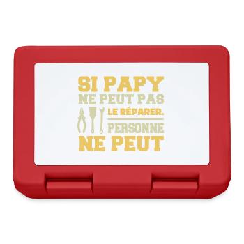 Grand-Père - Si Papy ne peut pas le Réparer - Boîte à goûter - rouge - Devant