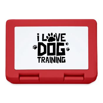 Ich Liebe Hundetraining Hundetrainer Hundeschule - Brotdose - Rot - Vorne