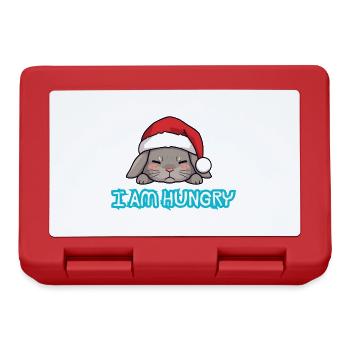 Lapin gourmand de Noël - Boîte à goûter - rouge - Devant