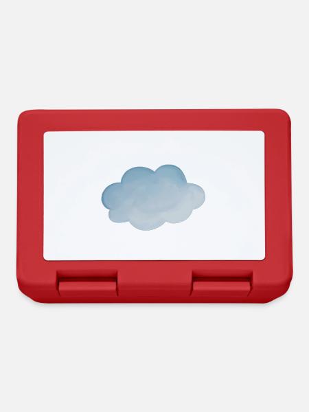 Wolke Wetter hellblau - Brotdose - Rot