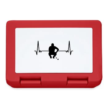 ECG Golf Heartbeat Golfing Heartline Golfer - Lunchbox - red - Front