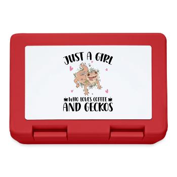 Gecko Liebhaber Geschenkideen | Haustiere Geckos - Brotdose - Rot - Vorne