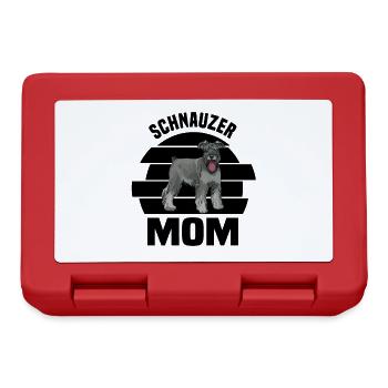 Schnauzer chien | Cadeaux de chiot de race de chien - Boîte à goûter - rouge - Devant