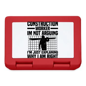 Building site - Lunchbox - red - Front