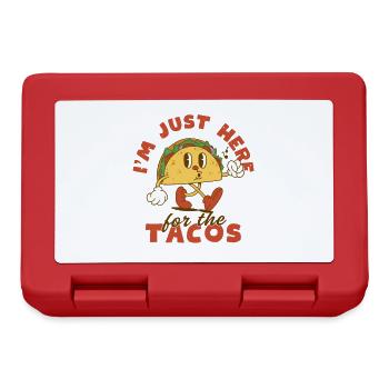 Je suis juste ici pour les tacos - Boîte à goûter - rouge - Devant