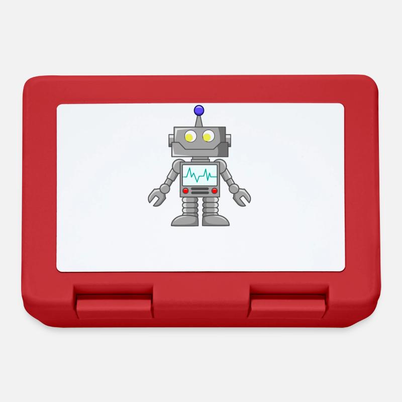 Roboter Geschenk - Brotdose - Rot