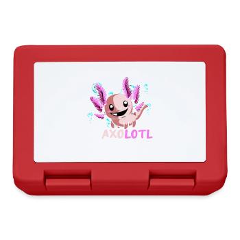 Axolotl Reptile Salamandre Aquarium Kawaii Lurch - Boîte à goûter - rouge - Devant