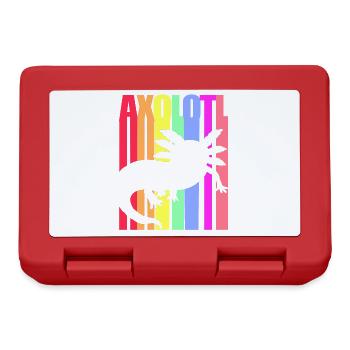 Axolotl Reptile Salamandre Aquarium Kawaii Lurch - Boîte à goûter - rouge - Devant