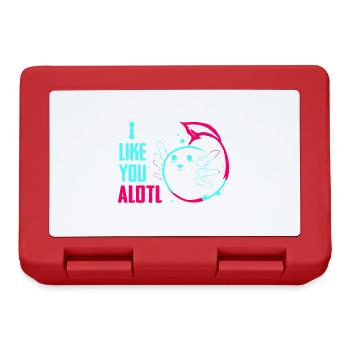 Axolotl Reptile Salamandre Aquarium Kawaii Lurch - Boîte à goûter - rouge - Devant