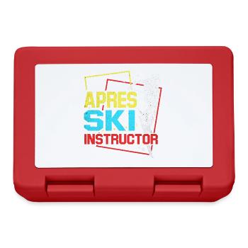 Skifahren Skifahren Skifahren Skifahren Skifahren - Brotdose - Rot - Vorne