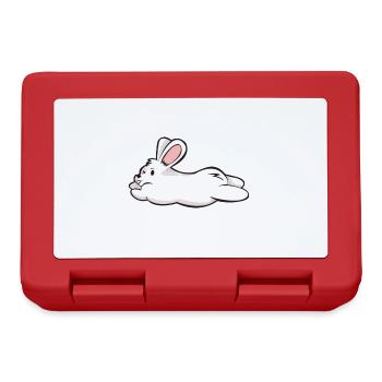 White Rabbit Rabbit Rabbit Comic Gift - Lunchbox - red - Front