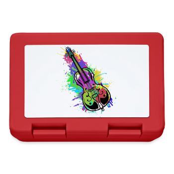 Cello Double Bass Classical Music Teacher Symphony - Lunchbox - red - Front