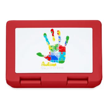 Autisme - Boîte à goûter - rouge - Devant