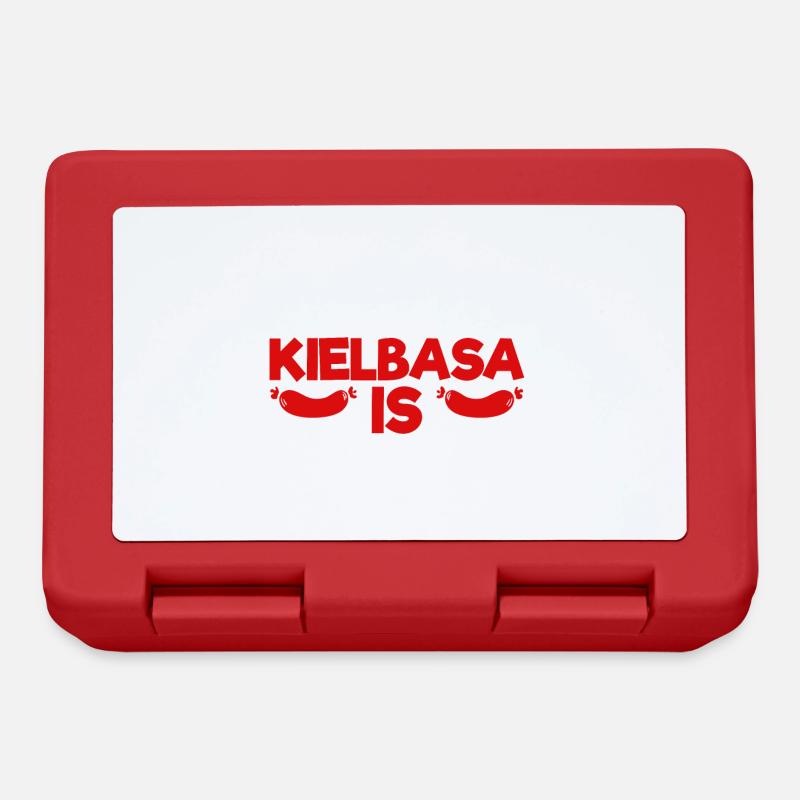 Poland Kielbasa funny funny saying Polska - Lunchbox - red