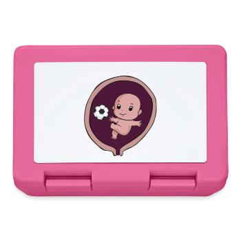 Pregnancy mother birth baby football - Lunchbox - pink - Front