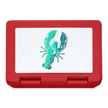 Hummer Shrimp Languste Krebs Meeresfrüchte - Brotdose - Rot - Vorne