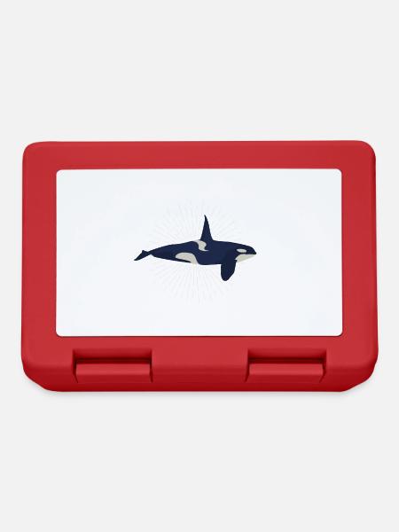 Orcinus orca Schwertwal Killerwal Orca Orka - Brotdose - Rot