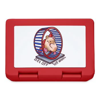 Hamsterrad metapher Laufrad Routine Tier Geschenk - Brotdose - Rot - Vorne