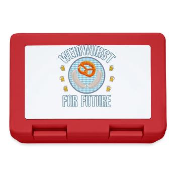 Weisswurst For Future Bayern lustig Geschenk - Brotdose - Rot - Vorne