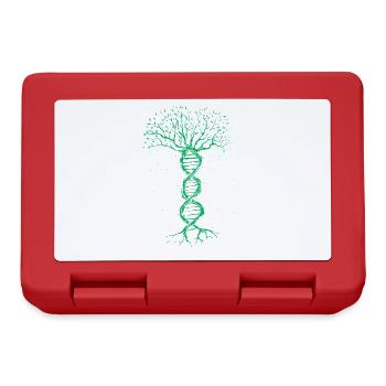 DNA Gene Genetik Biologie DNS Baum Lebensbaum - Brotdose - Rot - Vorne
