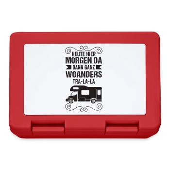 Wohnmobil - Brotdose - Rot - Vorne