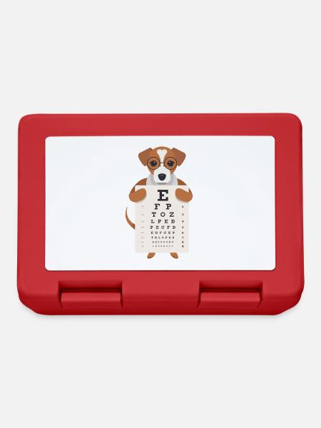 Les lunettes d'optique pour enfants testent les lettres - Boîte à goûter - rouge