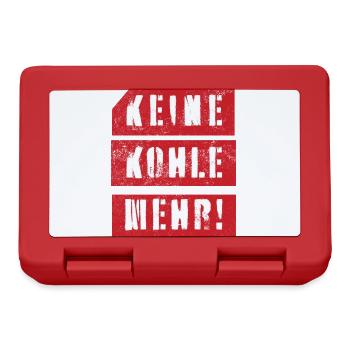 KEINE KOHLE MEHR Fridays for Future Kohleausstieg - Brotdose - Rot - Vorne