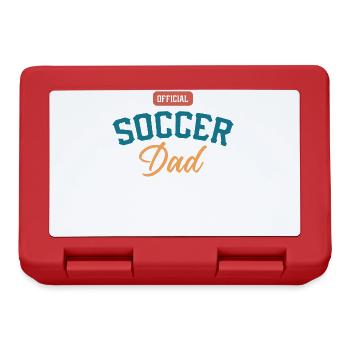 Official Soccer Dad Fußball Spielender Vater Papa - Brotdose - Rot - Vorne