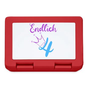 Finally 4 I am 4! - Lunchbox - red - Front