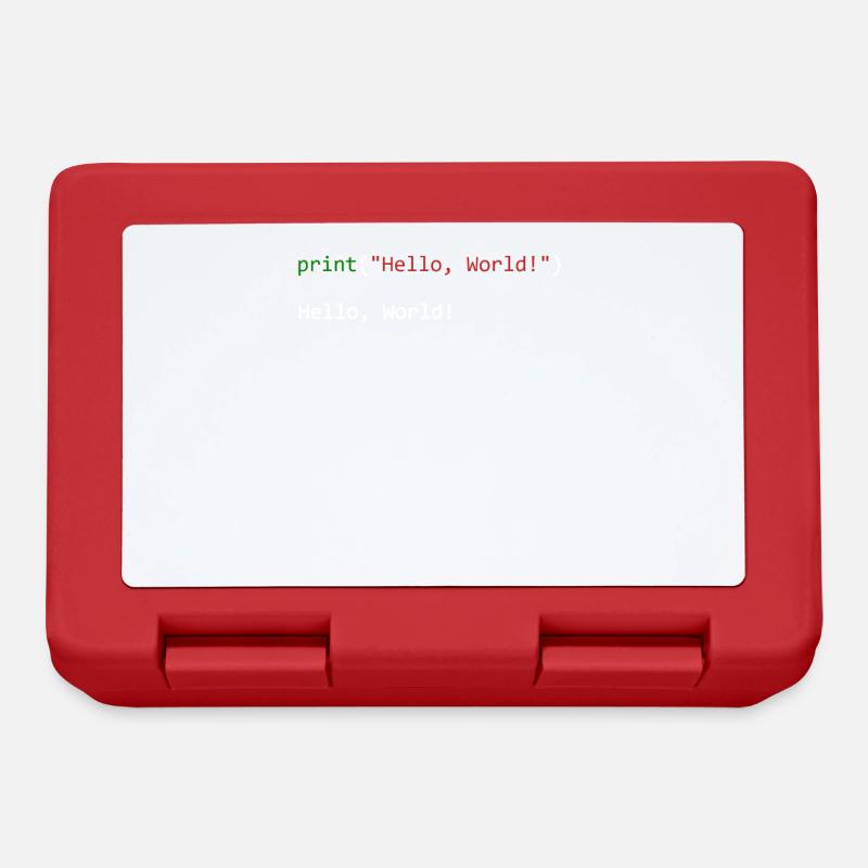Programmeur de python cadeau Hello World - Boîte à goûter - rouge