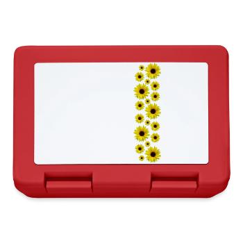 Sunflowers, sunflowers, flowers, flowers, floral - Lunchbox - red - Front