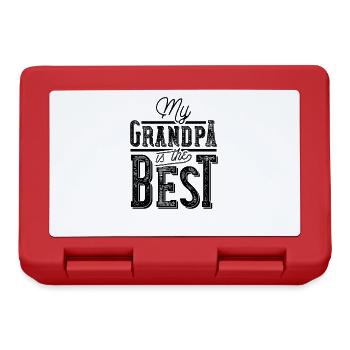 Mein Opa ist der Beste Großpapa Großvater Enkel - Brotdose - Rot - Vorne