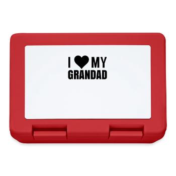 J'aime mon grand-père petit-fils grand-père grand-père - Boîte à goûter - rouge - Devant