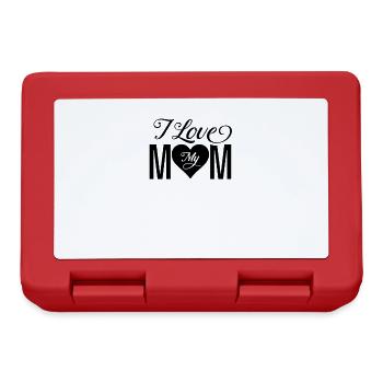 J'aime ma maman maman maman maman - Boîte à goûter - rouge - Devant