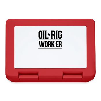 Oil rig worker offshore drilling platform profession - Lunchbox - red - Front