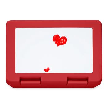 2 hearts announcement pregnancy pregnant - Lunchbox - red - Front