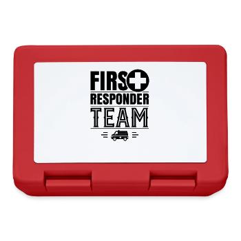 Ersthelfer Team Notfall First Responder Hilfe - Brotdose - Rot - Vorne