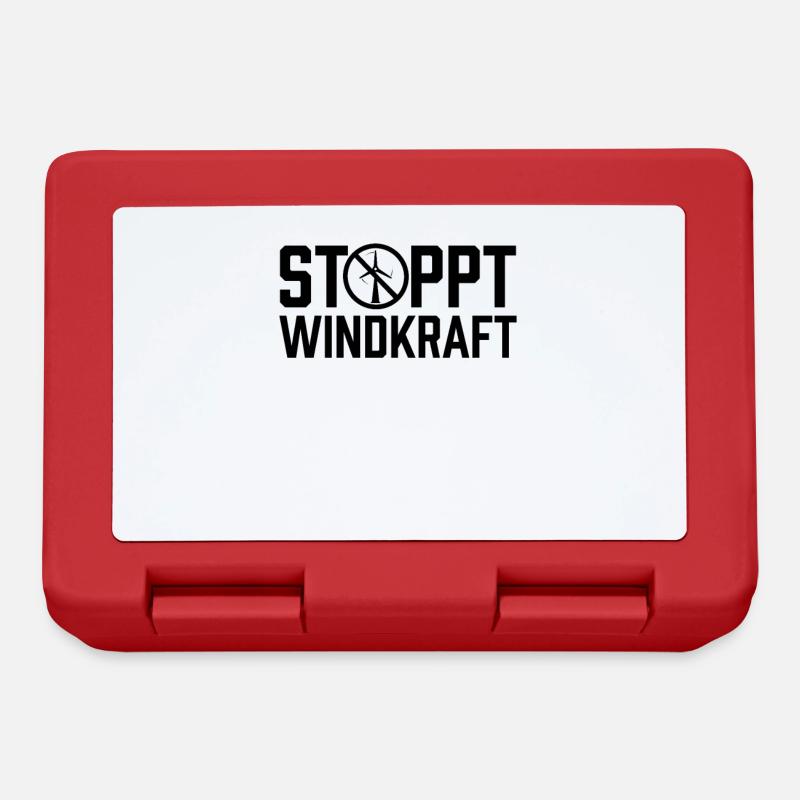 Stoppt Windkraft Windenergie Windrad Gegner - Brotdose - Rot