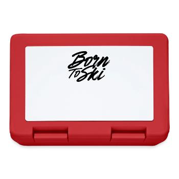 Geboren zum Skifahren Skifahrer Ski Skier - Brotdose - Rot - Vorne