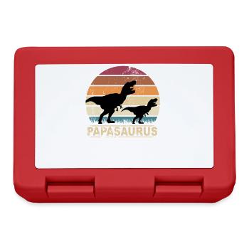 Papa Dino cadeau de papasaurus rétro fête des pères - Boîte à goûter - rouge - Devant